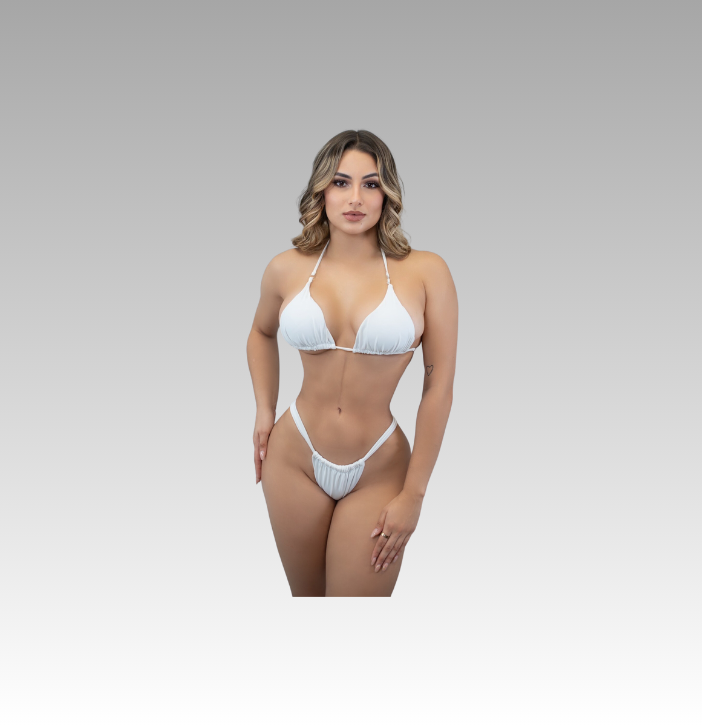 a model showing her liposuction surgery